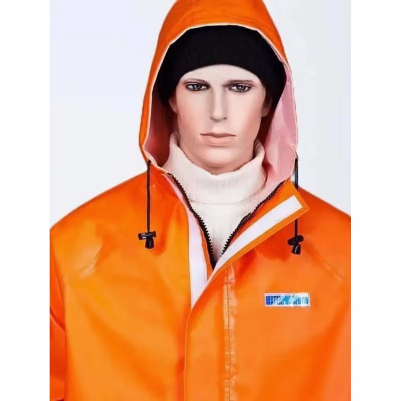 Костюм-дождевик мужской Петроканат Рокон Аквапроф, полиэфира с односторонним ПВХ, оранжевый, размер 48-50, 170-176 см