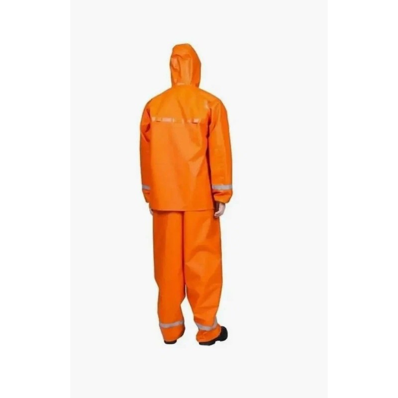 Костюм-дождевик мужской Петроканат Рокон Аквапроф, полиэфира с односторонним ПВХ, оранжевый, размер  56-58,182-188 см