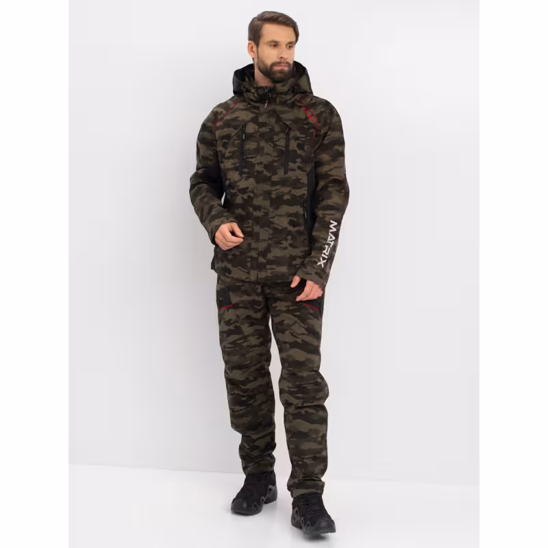 Костюм мужской Huntsman Матрица КМФ Djin,  Рипстоп, камуфляж, размер 60-62, 182-188 см