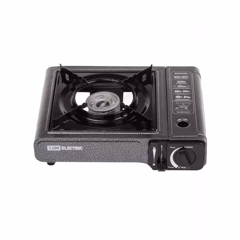 Плитка газовая портативная TDM ГП-2Т, 2 типа подключения