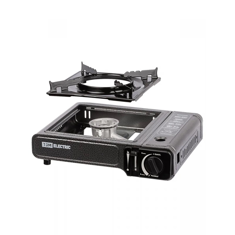 Плитка газовая портативная TDM ГП-2Т, 2 типа подключения