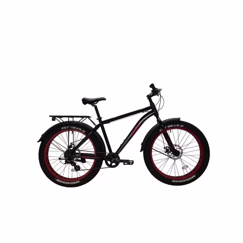 Велосипед Tech Team Flex disc 26 NN010433, 8 скоростей, рост 19, черный/красный