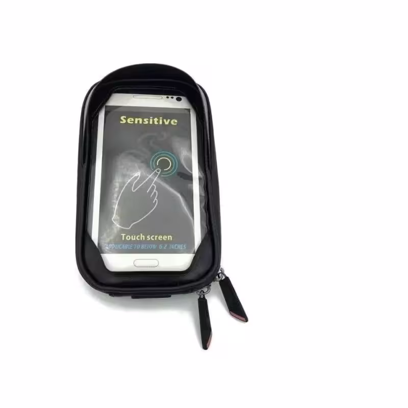 Велосумка на раму Klonk УТ00024143 c отделением для смартфона, двойная, черный