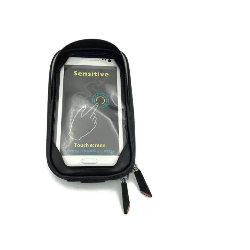 Велосумка на раму Klonk УТ00024143 c отделением для смартфона, двойная, черный