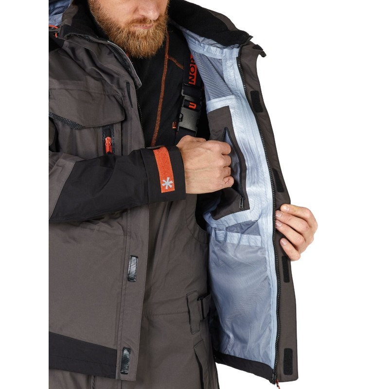 Костюм мужской Norfin Pro Dry 3 02, ткань Nortex Breathable, серый, размер 48-50 (M), 172-174 см