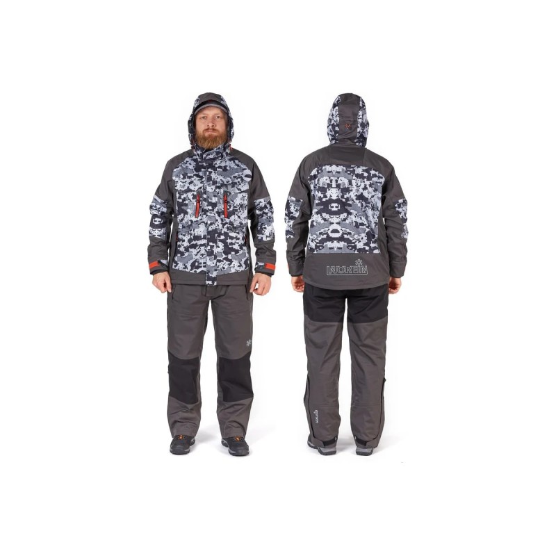 Костюм мужской Norfin Pro Dry 3 Camo 05, ткань Nortex Breathable, серый, размер 60-62 (XXL), 175-177 см