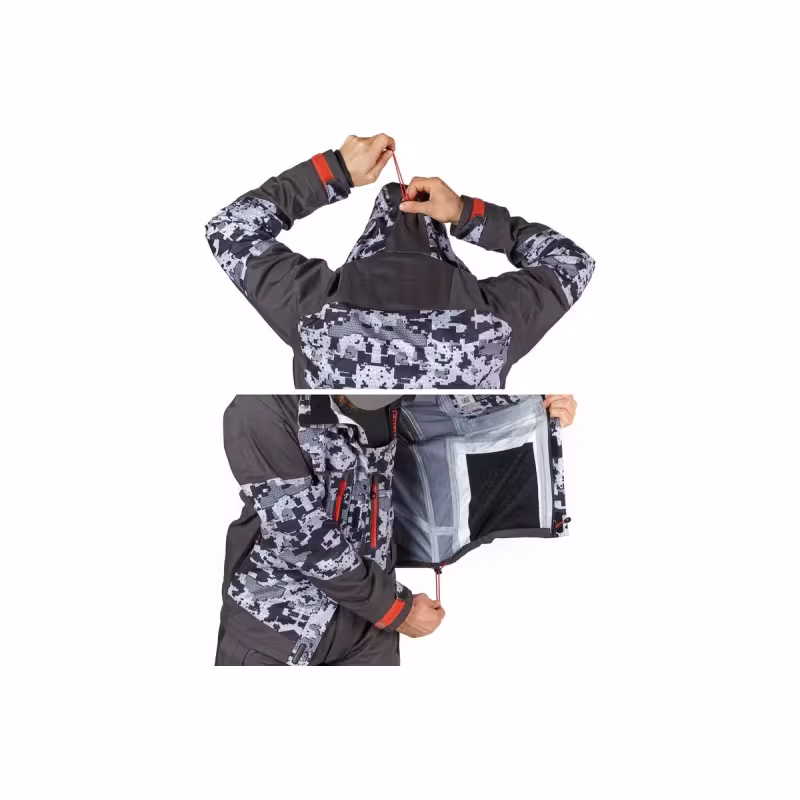 Костюм мужской Norfin Pro Dry 3 Camo 05, ткань Nortex Breathable, серый, размер 60-62 (XXL), 175-177 см