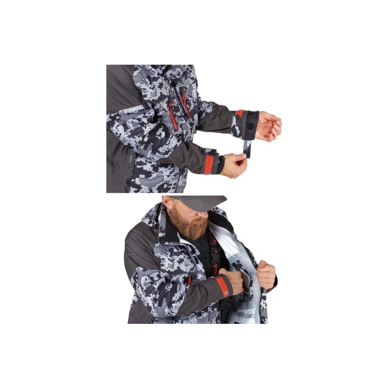 Костюм мужской Norfin Pro Dry 3 Camo 05, ткань Nortex Breathable, серый, размер 60-62 (XXL), 175-177 см