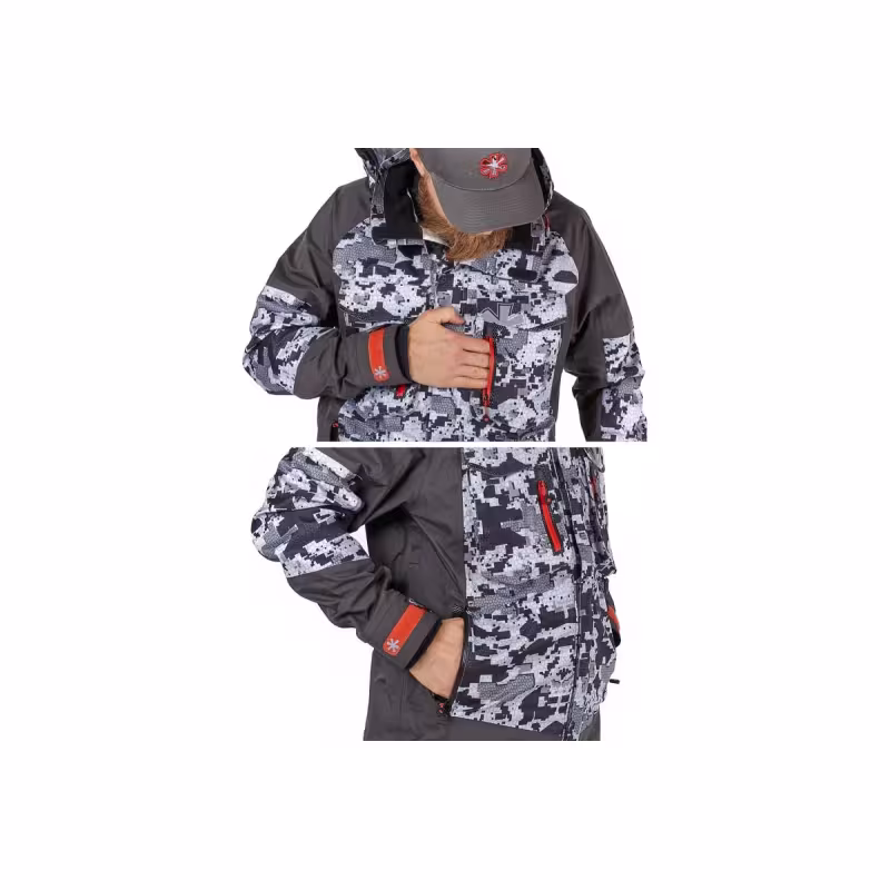 Костюм мужской Norfin Pro Dry 3 Camo 05, ткань Nortex Breathable, серый, размер 60-62 (XXL), 175-177 см