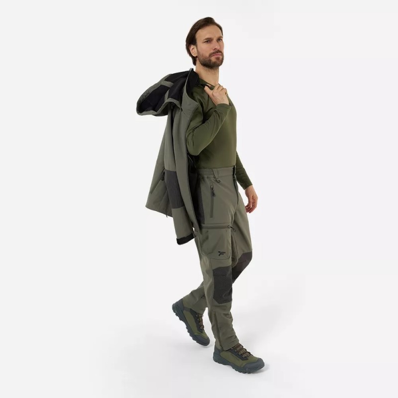 Брюки мужские Finntrail Tactic 4609 Khaki, ткань Софтшелл, хаки, размер 50-52 (L), 175-185 см