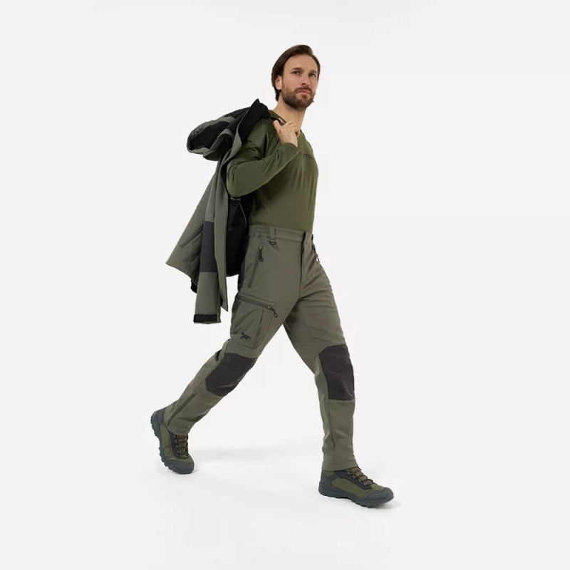 Брюки мужские Finntrail Tactic 4609 Khaki, ткань Софтшелл, хаки, размер 50-52 (L), 175-185 см