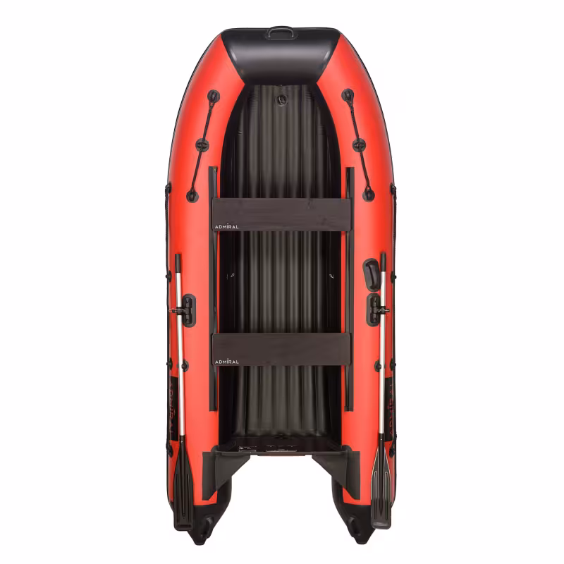 Надувная лодка ПВХ Адмирал 320 Classic, НДНД, красный/черный