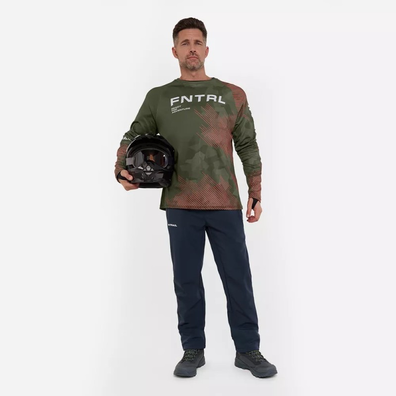 Джерси мужское Finntrail Gravity 6603 Khaki, ткань полиэстер/хлопок, хаки, размер 48-50 (M), 170-180 см