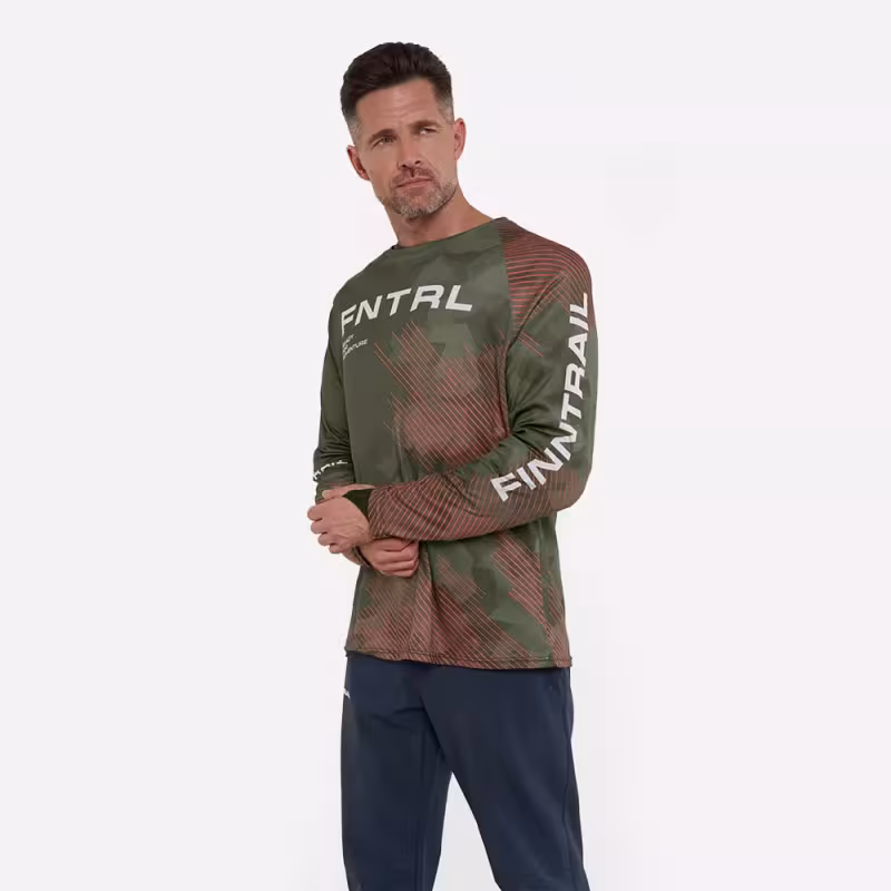 Джерси мужское Finntrail Gravity 6603 Khaki, ткань полиэстер/хлопок, хаки, размер 48-50 (M), 170-180 см