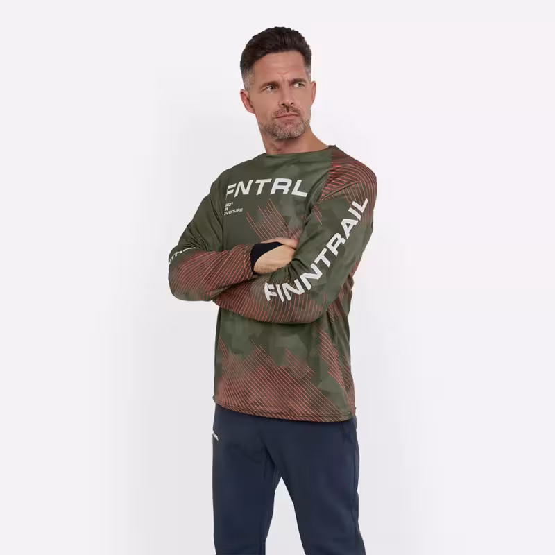 Джерси мужское Finntrail Gravity 6603 Khaki, ткань полиэстер/хлопок, хаки, размер 50-52 (L), 175-185 см