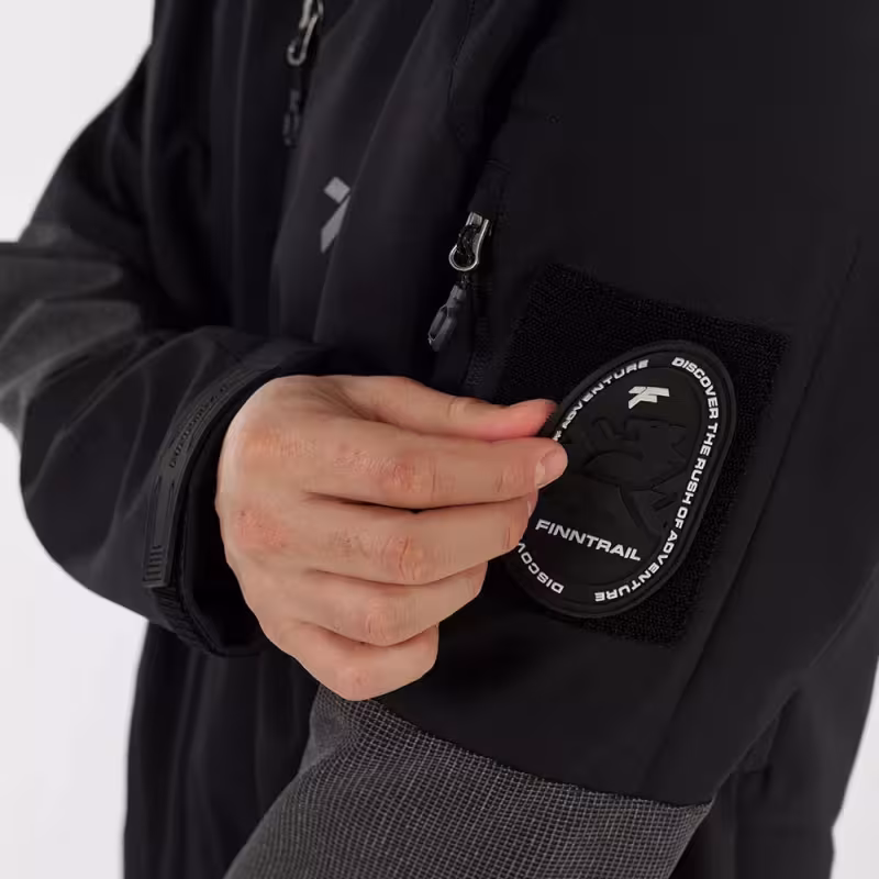 Куртка мужская Finntrail Tactic 1323 Graphite, ткань Софтшелл, черный, размер 54-56 (XL), 180-190 см