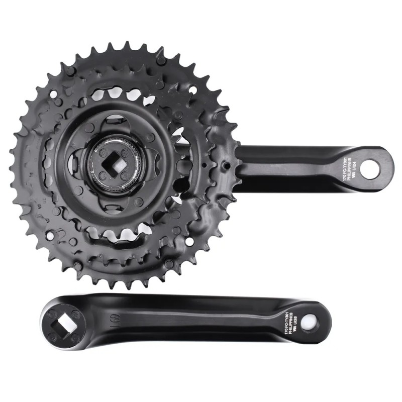 Комплект шатунов Shimano Tourney FC-TY301, 170 мм, 42/34/24T, с защитой