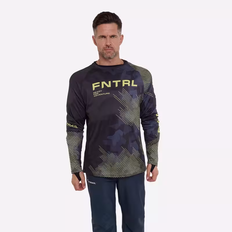 Джерси мужское Finntrail Gravity 6603 Graphite, ткань полиэстер/хлопок, черный, размер 44-46 (S), 165-175 см