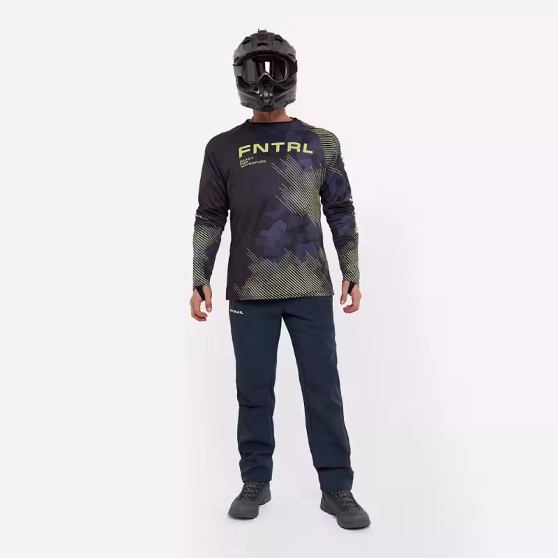 Джерси мужское Finntrail Gravity 6603 Graphite, ткань полиэстер/хлопок, черный, размер 44-46 (S), 165-175 см