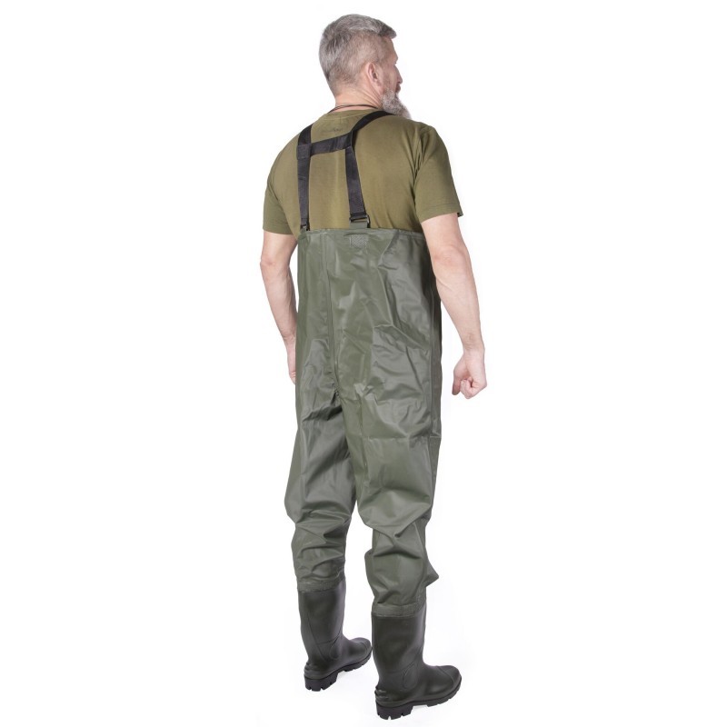Полукомбинезон-вейдерсы Norfin Lake, ПВХ, хаки, размер 41
