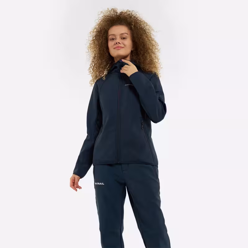 Куртка женская Finntrail Softshell Nitro W 1322 Dark Grey, ткань Софтшелл, темно-серый, размер 42-44 (XS), 155-165 см