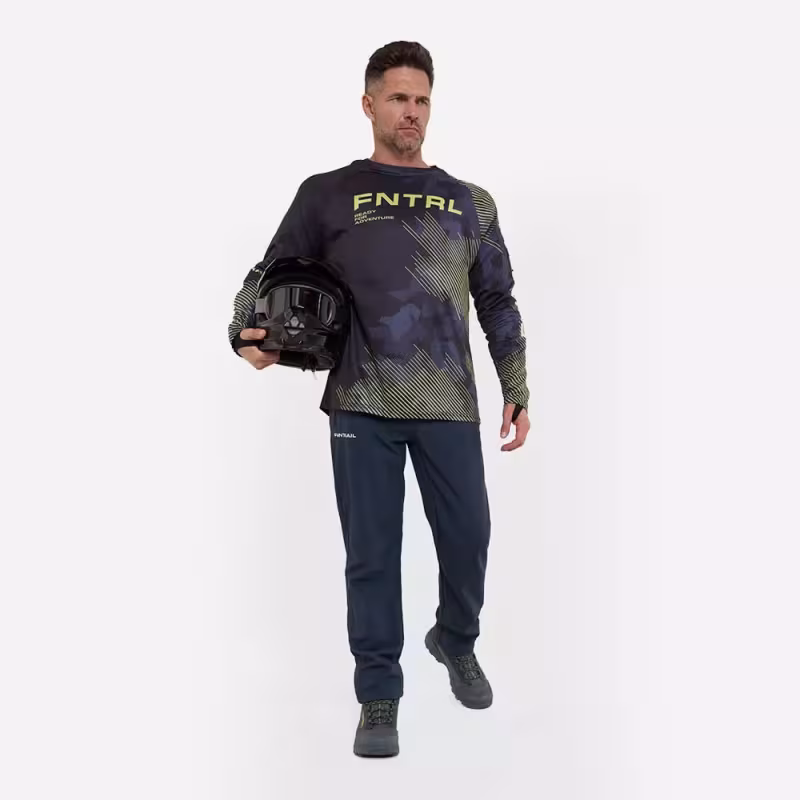 Джерси мужское Finntrail Gravity 6603 Graphite, ткань полиэстер/хлопок, черный, размер 42-44 (XS), 160-170 см