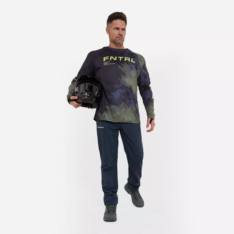 Джерси мужское Finntrail Gravity 6603 Graphite, ткань полиэстер/хлопок, черный, размер 42-44 (XS), 160-170 см