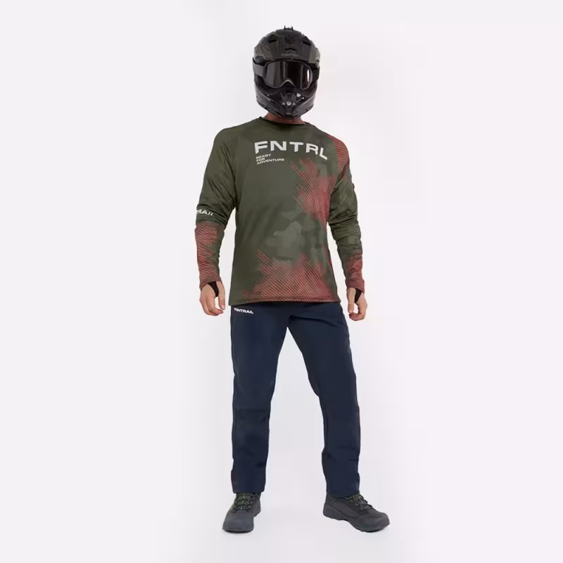 Джерси мужское Finntrail Gravity 6603 Khaki, ткань полиэстер/хлопок, хаки, размер 42-44 (XS), 160-170 см
