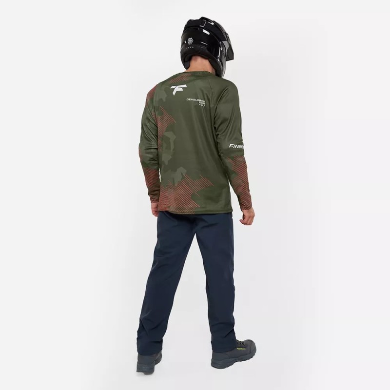 Джерси мужское Finntrail Gravity 6603 Khaki, ткань полиэстер/хлопок, хаки, размер 42-44 (XS), 160-170 см