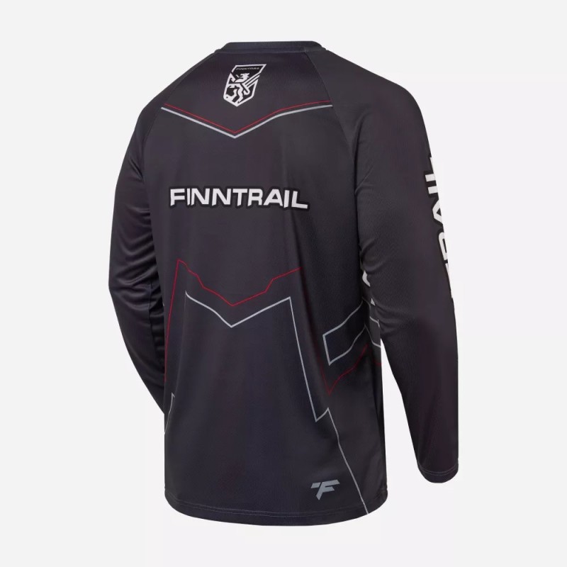 Джерси мужское Finntrail Jersey 6601 CamoShadowBlack, ткань полиэстер, черный, размер XS