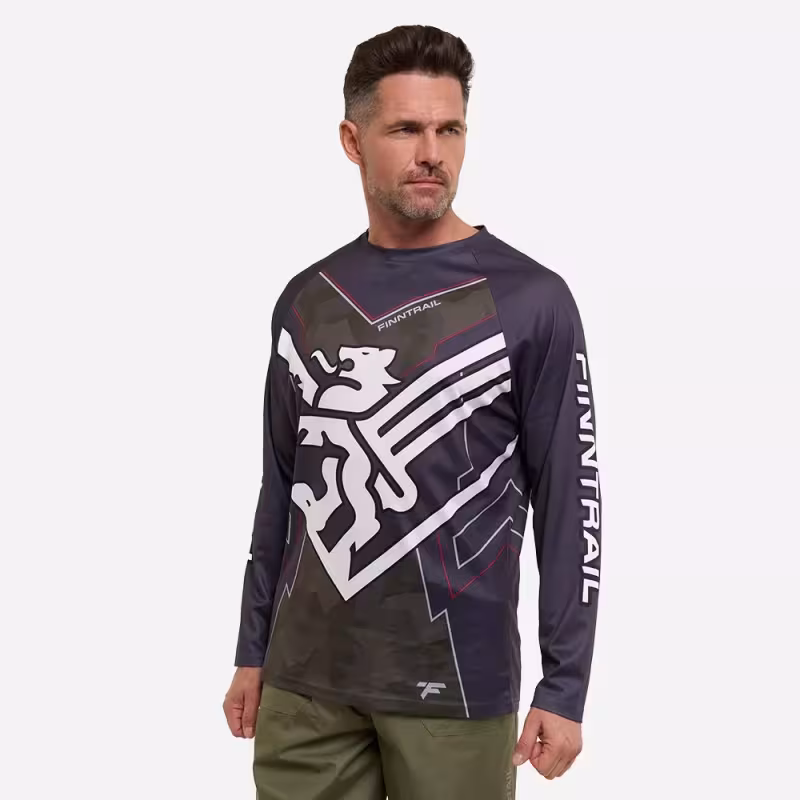 Джерси мужское Finntrail Jersey 6601 CamoShadowGreen, полиэстер, зеленый, размер 44-46 (S), 165-175 см