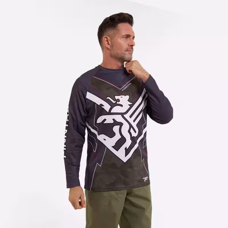 Джерси мужское Finntrail Jersey 6601 CamoShadowGreen, полиэстер, зеленый, размер 58-60 (XXL), 185-195 см