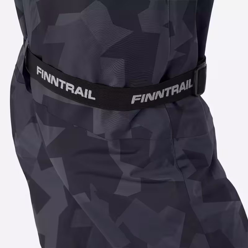 Полукомбинезон-вейдерсы мужской Finntrail Airman 5260, мембрана Hard-Tex, CamoShadowBlack, серый камуфляж, размер XL/44, 180-190 см
