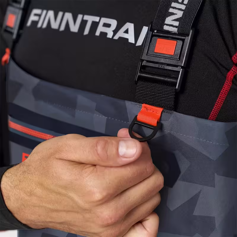 Полукомбинезон-вейдерсы мужской Finntrail Airman 5260, мембрана Hard-Tex, CamoShadowBlack, серый камуфляж, размер XL/45, 180-190 см