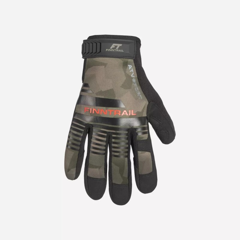 Мотоперчатки Finntrail Eagle 2840 CamoShadowGreen, черный/камуфляж, неопрен, размер XL