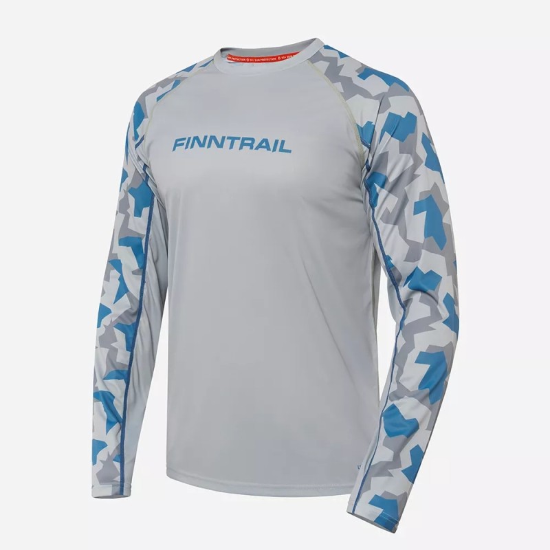 Лонгслив мужской Finntrail Wave 6612 Grey, полиэстер, серый, размер 62-64 (XXXL), 190-200 см