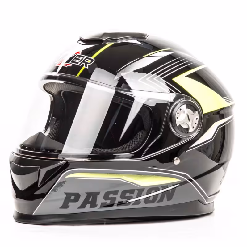 Мотошлем Hizer B565 #3 Black/Yellow, черный/желтый, размер XL