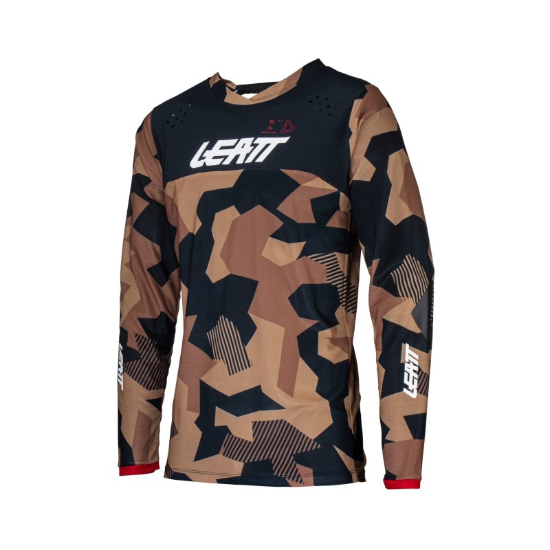 Джерси мужское Leatt Moto 4.5 Enduro Jersey Forge Stone, полиэстер, коричневый камуфляж, размер XL