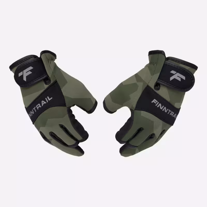 Перчатки Finntrail Neosensor 2730 CamoShadowGreen, неопрен, хаки/черный, размер M