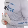 Лонгслив мужской Finntrail Wave Fish 6611 Grey, полиэстер, серый, размер 54-56 (XL), 180-190 см