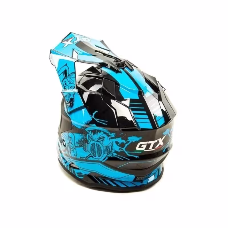 Мотошлем детский GTX 632S, черный/синий, размер L