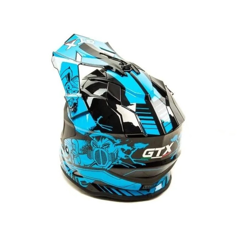 Мотошлем детский GTX 632S, черный/синий, размер L