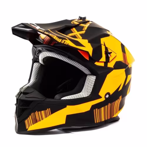 Мотошлем  GTX 633, черный/оранжевый, размер L