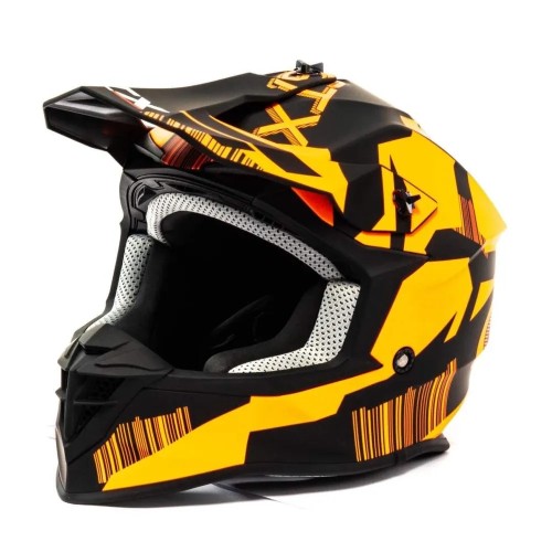 Мотошлем  GTX 633, черный/оранжевый, размер L