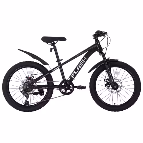 Велосипед Tech Team Flash disc 20, размер 11", 7 скоростей, черный
