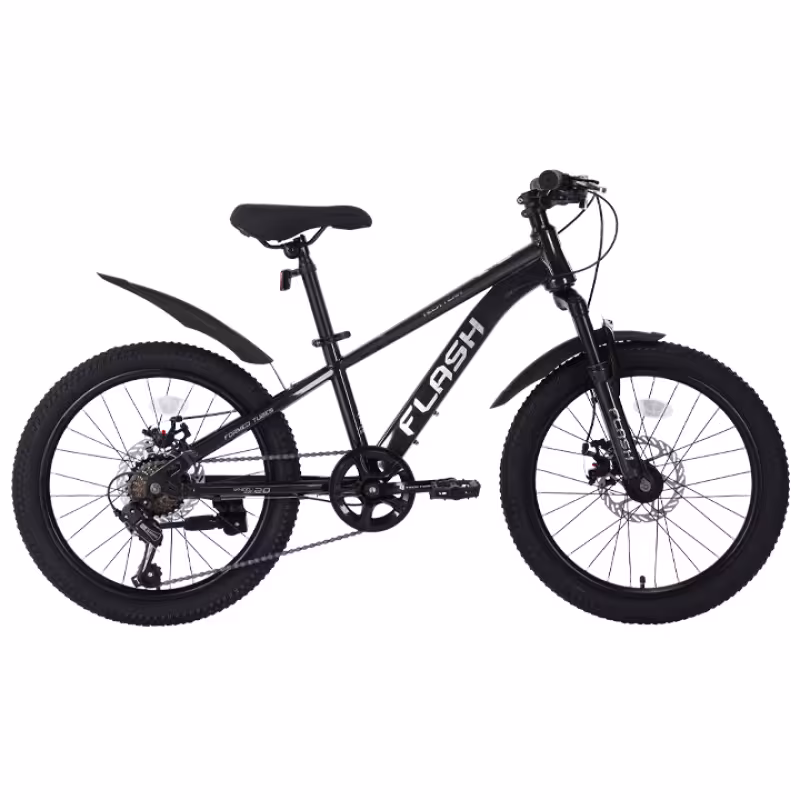 Велосипед Tech Team Flash disc 20, размер 11", 7 скоростей, черный
