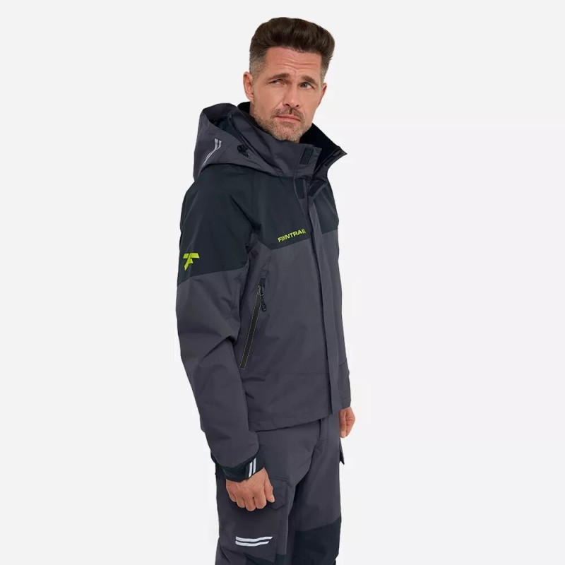 Костюм мужской Finntrail GT 3465 Graphite, мембрана Hard-Tex, серый, размер 44-46 (S), 165-175 см