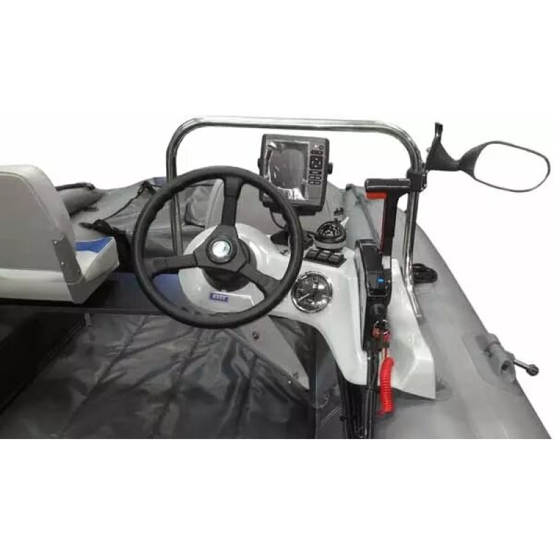 Консоль рулевая Мини на баллон лодки ПВХ, серый