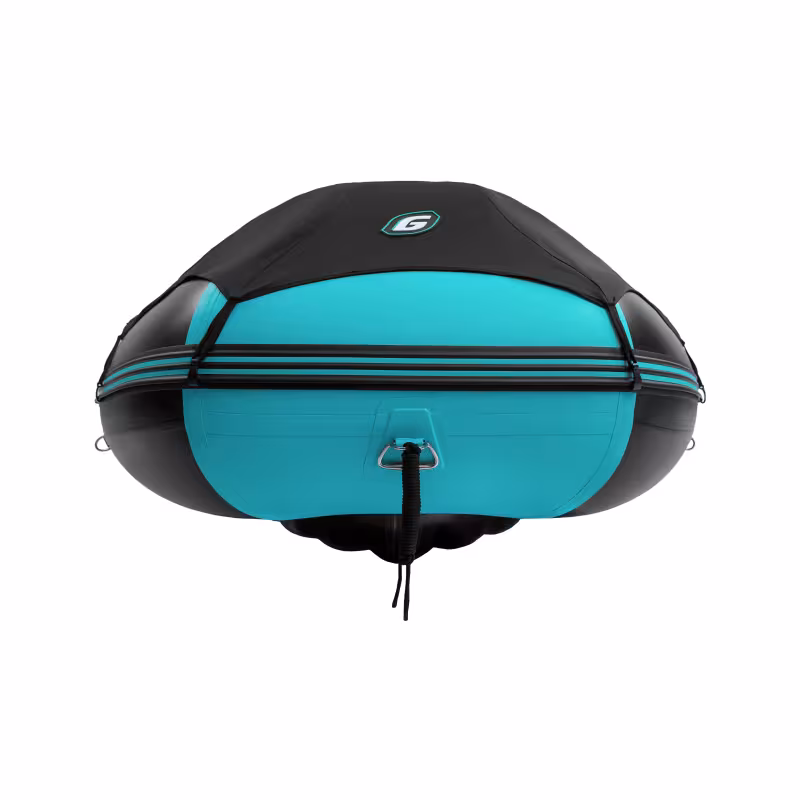 Лодка надувная ПВХ Gladiator  E450PRO, НДНД, черный/бирюзовый