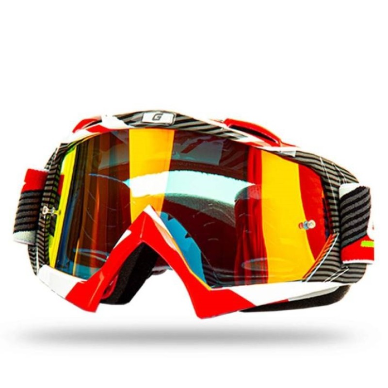 Мотоочки GTX 5019, белый/красный